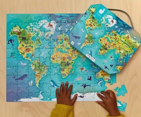 Puzzle Monde 100 pièces - Janod